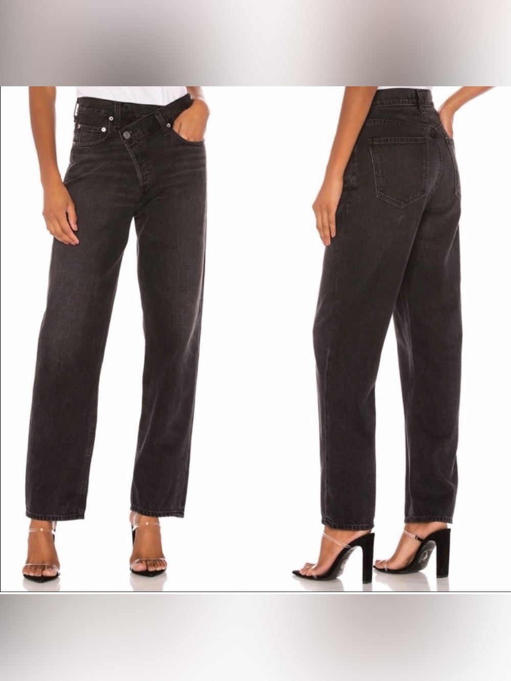 HTF Nwt AGOLDE Criss Cross Jeans Black Savage Size 28